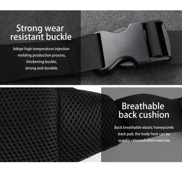 MingLu Nylon Sports Waterproof Waist Bag Running Waist Pack Wear Resistance