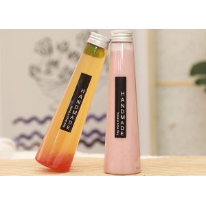 Quality Conical Soft Drink Plastic Juice Bottle With Lid 7oz 200ml for sale