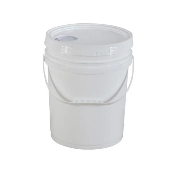 Custom Printed Round Plastic Paint Bucket With Lid Metal / Plastic Handles