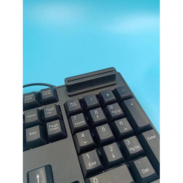 104keys Full Size Smart Card Reader Keyboard for Bank Use