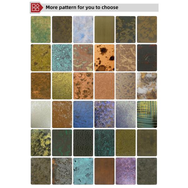 Custom Texture Antique Copper/Brass/Bronze Retro Art Design Antique Stainless Steel Sheet