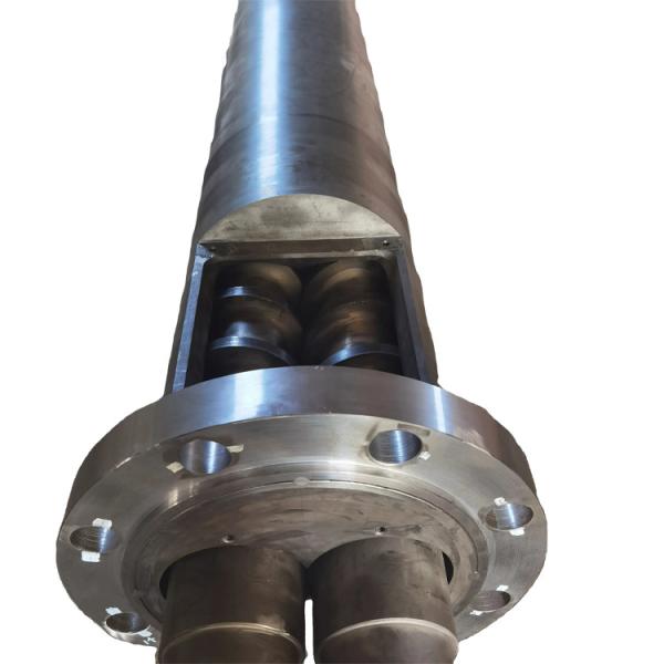 Dual Parallel Screws and Barrels HRC58-62 Barrel Hardness for Precision Screw Straightness 0.015mm/100mm