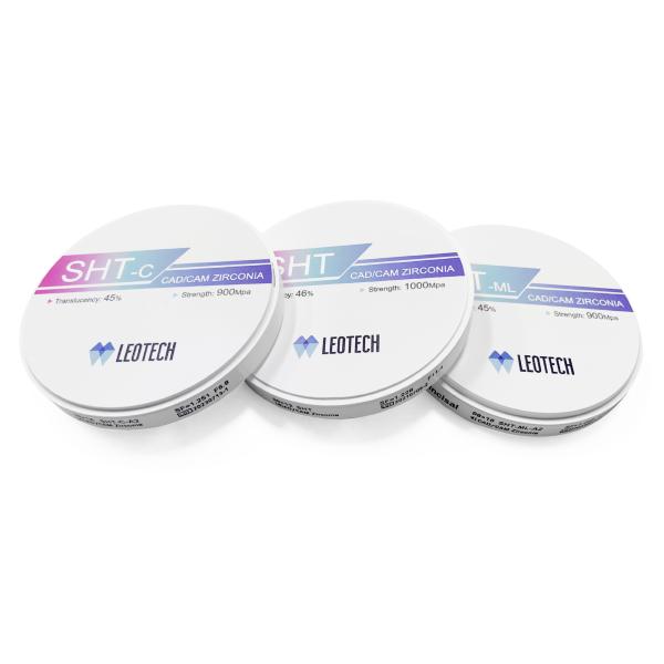 SHT-C Monolithic Zirconia Block , 5-Shade Aesthetic Solution , ISO Class 5 Certified