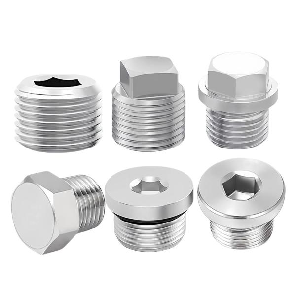 Male Connectivity Durable 1/2" NPT Plug in Lightweight Aluminum Equal Shape for Sanitary Casting Technic OEM Customizable