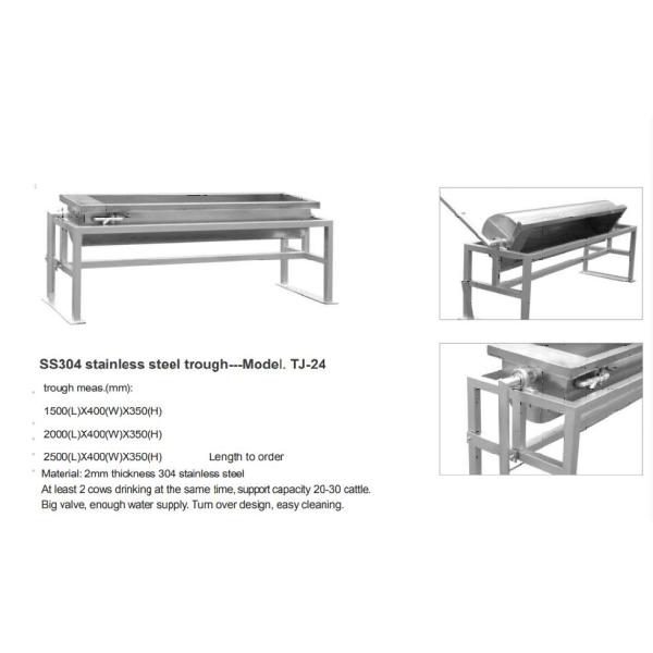 304 Stainless Steel Cow Drinking Trough Polished For Dairy Farms