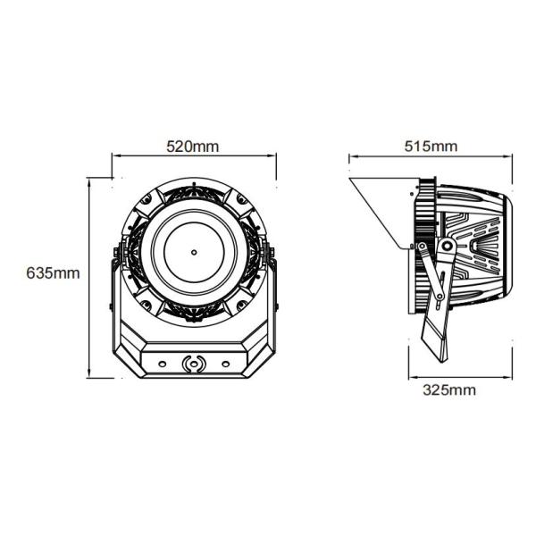 IP66 Waterproof 3000K 1250W 120V LED Stadium Flood Lights