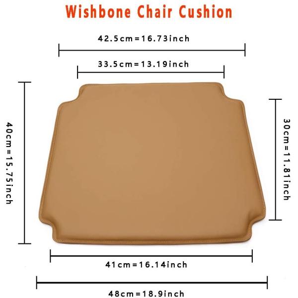 PU Leather Brown Tomile Wishbone Chair Cushion / Wishbone Chair Seat Cover