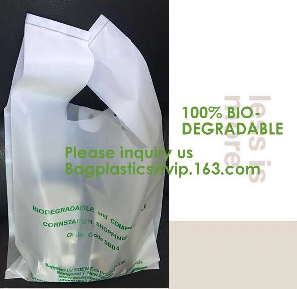 Organic Recycling and compostable bag,Eco friendly Compostable,compostable biobased plastic tshirt bag bagease bagplasti