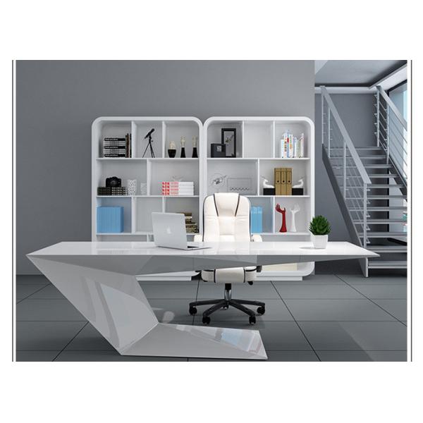 Elegant Manager Office Furniture Creative Special Shape With White Baking Paint