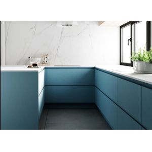 Quality 450MM Blue Modern Modular Kitchen Cabinets for sale