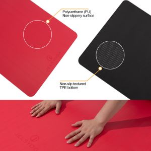 Quality Wera Resistance Red PU Yoga Mat Unique Hygroscopicity Waterproof Function for sale