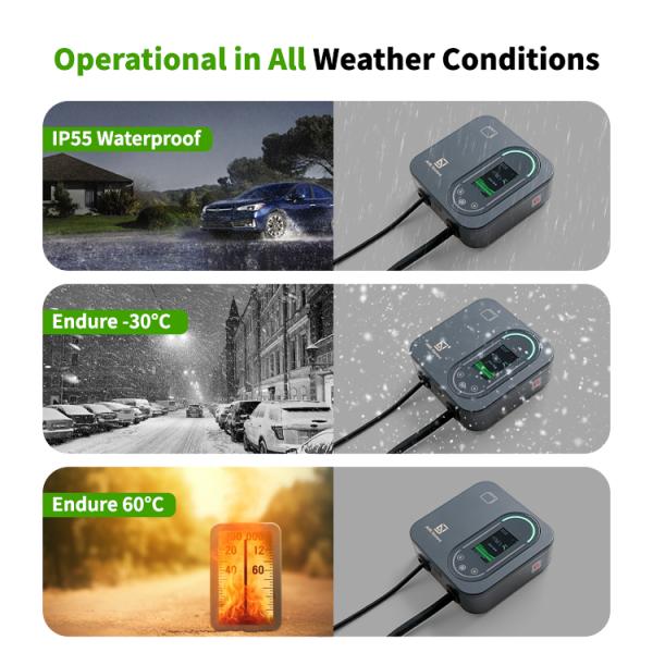 22kW three-phase fast charging Smart Home Wallbox CE certified Wall Mounted EV Charger IP65 Waterproof Support RFID/WiFi/Bluetooth Connection