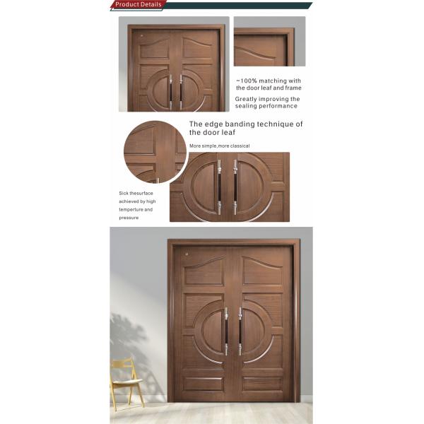 Double Swing Solid Wood Flush Doors 45mm Thick Weather Resistant