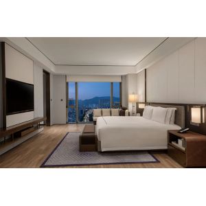 Quality Full Assembled Walnut Timber Modern Hotel Furniture Room Packages For Restaurant for sale