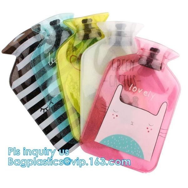Winter Outdoor Pvc Hot Water Bottle Bag, pvc hot water bag fomentation, Water Bottle Ice Bag With Knitted Covers, water