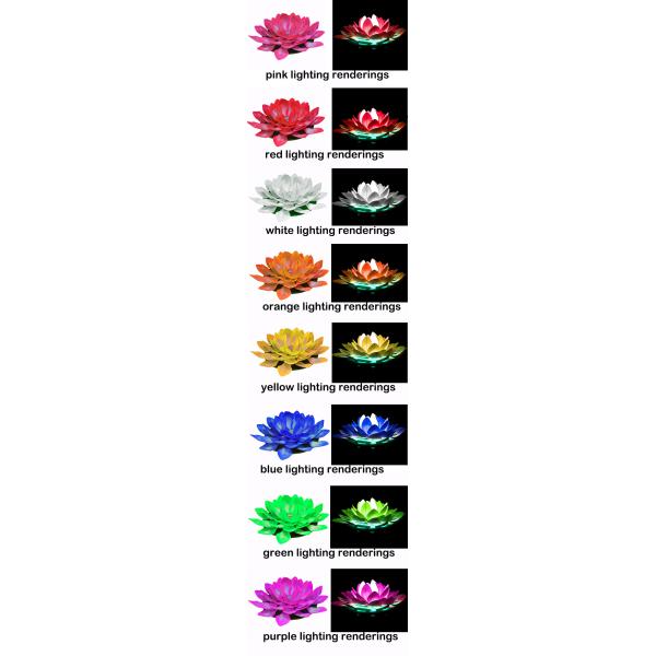 LED Emulation Lotus Lights Water Landscape Outdoor Waterproof Pond Bright Decorative Landscape Project