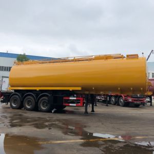 Quality 45000L Aluminum Oil Tanker Trailer Tri Axle Fuel Tank Semi Trailer for sale