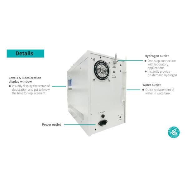 QL-1000B 25KG High Pressure Hydrogen Generator For High Purity 0-1010ml/Min Flow