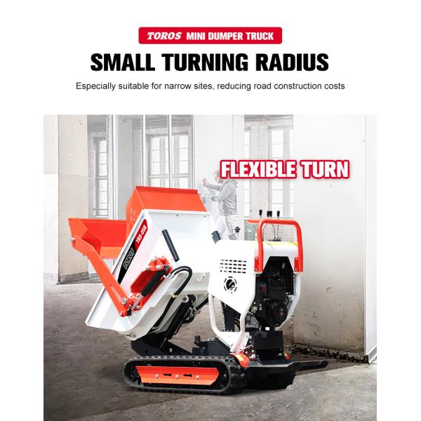 500-800KG Mini Self Loading Dumper Small Tracked Dumper Simple Operation