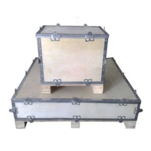 Collapsible Wood Shipping Box Disassemble Materials Fumigation Wooden Box