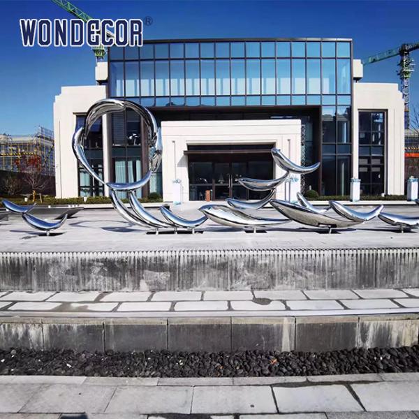 WONDERS Custom Stainless Steel Fish Sculpture Mirror Finish Color