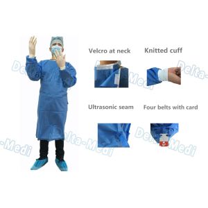 Barrier Disposable Surgical Gown , SMS Surgery Gown Alcohol Resistant With