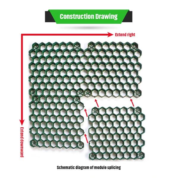 Customized Gravel Driveway Ground Reinforcement Grass Grid with Modern Style Design