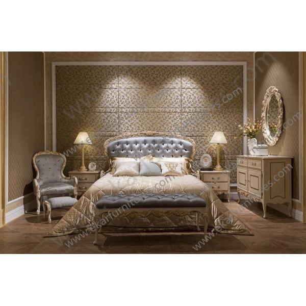 Luxury Wooden Bedroom Furniture Wood nightstand with drawers FN-103B