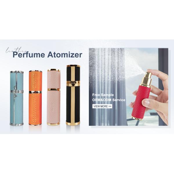 Customize Mini Empty Portable Luxury Cologne Travel Bottles 5ml 10ml 15ml Leather Perfume Atomizer