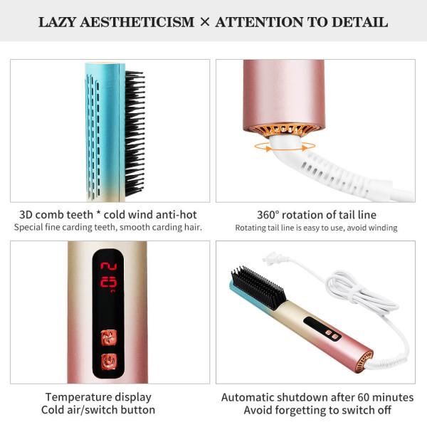OEM / ODM Customized Cold Air Hair Straightener Brush Private Label Anti Scald Comb