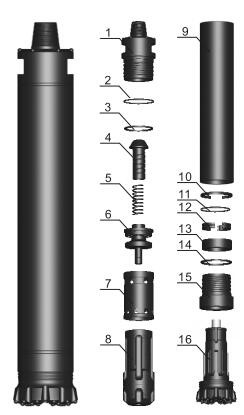 10 Inch Down The Hole Hammer High Perfomance In Overburden 6 Months Warranty