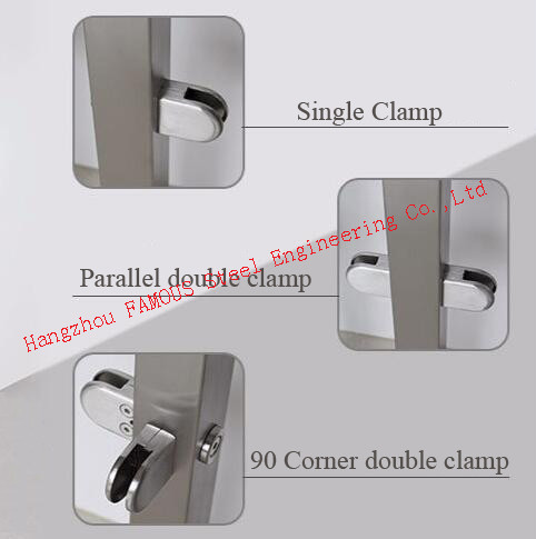 Spigot Bracket Outdoor Glass Balustrade Toughenend Glass Railing Handrail