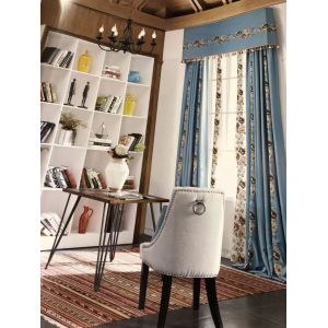 Hollowed White Cotton Lace Embroidery Muslin Curtains Blackout Window Hotels