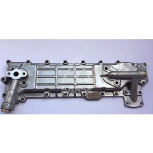 Quality Silver Oil Cooler Cover / Engine Side Cover NPR 5-11280-002-3 Excavator Engine Parts for sale