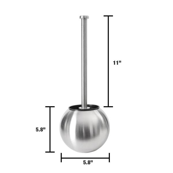 Round Toilet Brush And Holder Morden Free Standing Clean Tool Customized Logo