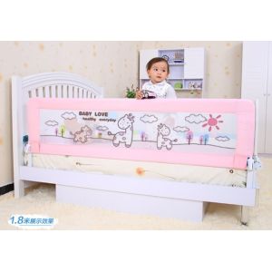 Quality Pink Toddler Bed Safety Rail / Folding Convertible Bed Gurad Rails for sale