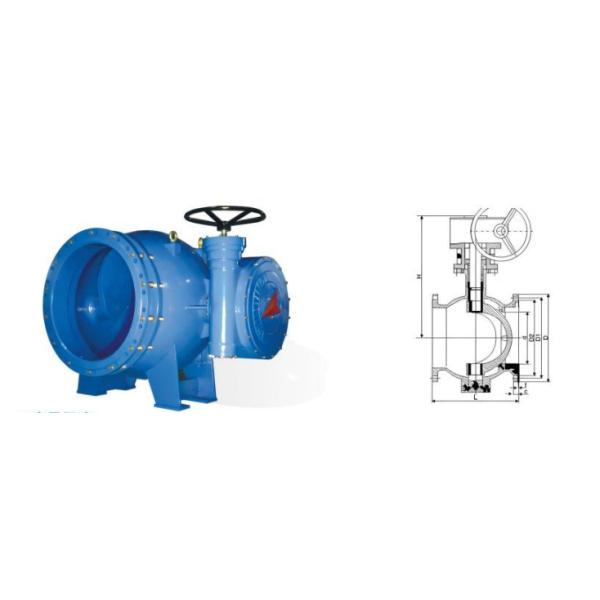 DN40-1000 Side Mounted Eccentric Turbine Half Ball Valve Double Eccentric Ball Valve