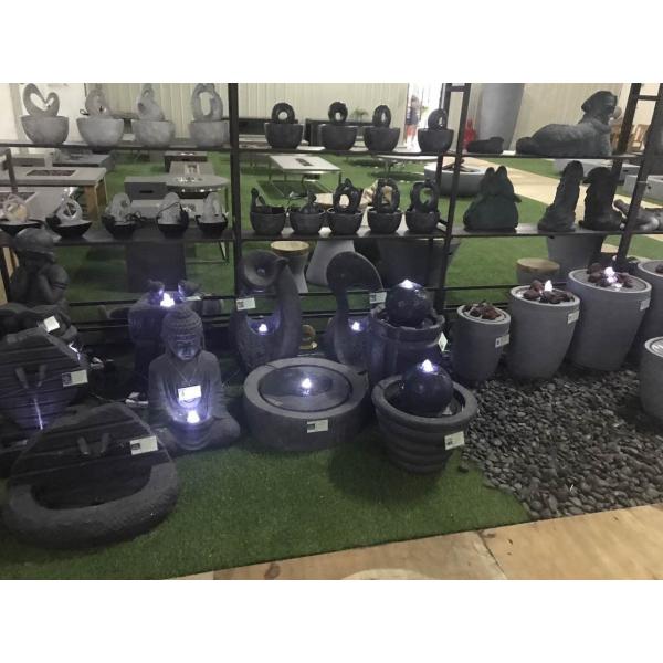 Garden Ball Decoration Resin Water Fountain Fiberglass Rolling Sphere Fountain Easy to install right weight indoor water