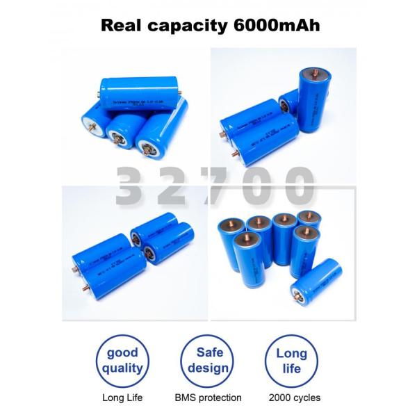 Lifepo4 Cylindrical Cells Lithium Ion 32700 Battery Pack Solar System 3.2V 1.5Ah