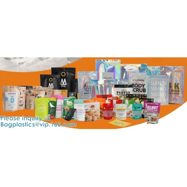 Open Top Mylar Bags, Matte Clear, Zipper Lock Heat Seal Pouch With Tear Notch For Zip Food Storage Lock Packing