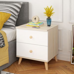 Quality White 35kg 14inch Width Nightstand Bedside Table With Drawers for sale
