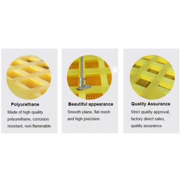 Modular Tensioned Polyurethane Screen Panels Steel Frame Hooked Transverse And Longitudinal