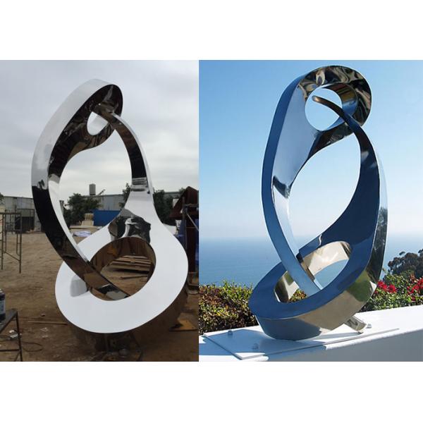 Contemporary Outdoor Metal Statues / Lover Large Garden Sculptures Metal