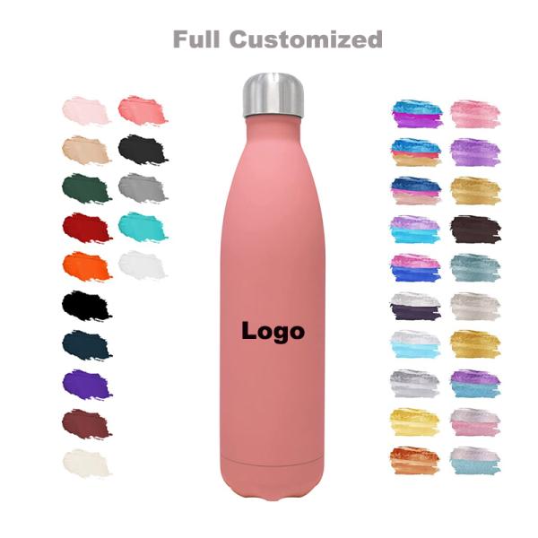 Matte Cola Shaped Water Bottle Stainless Steel Frosted Portable Insulation Thermal