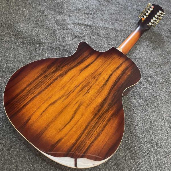 Custom 6 Strings KOA Wood Taylor Style Acoustic Guitar Glossing Finish Body Matt Neck Open Tuner