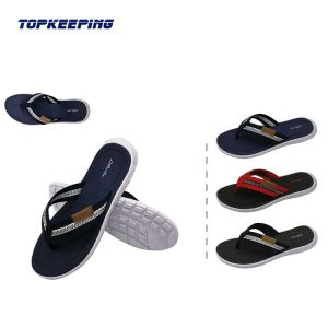 Quality Flat Black Mens Sports Slippers Footwear With Arch for sale