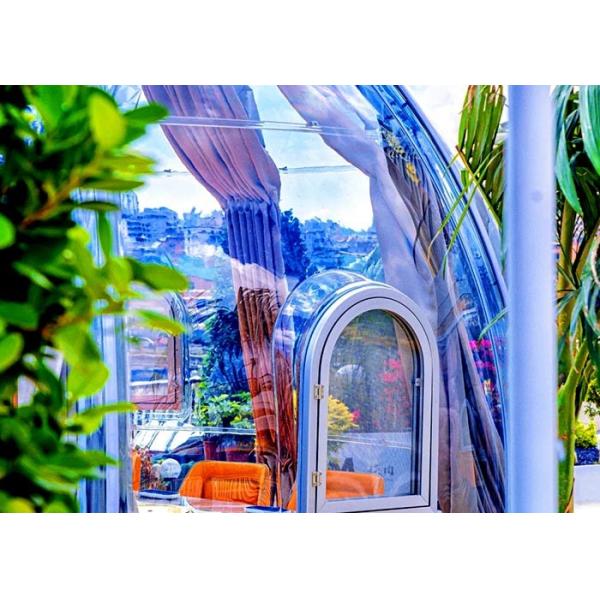 Buy Polycarbonate Aeronautical Aluminum Transparent Dome House With Bedroom Bathroom at wholesale prices