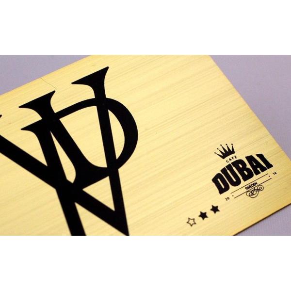 Gold Plated Printable Metal Business Cards With Brush Effect Different Background