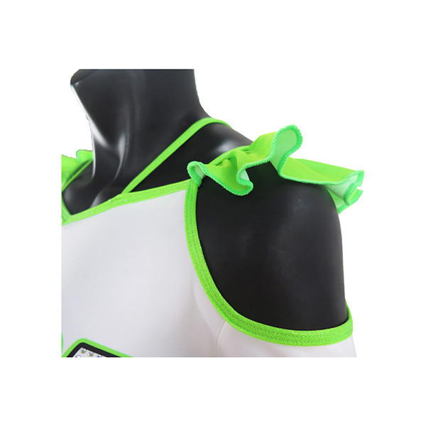 Special Cut Cheer Dance Clothes Green High School Cheer Uniforms Dry Fit