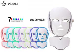 Quality EMS Microcurrent Photon Led Facial Mask , Led Light Therapy Mask For Face Neck for sale